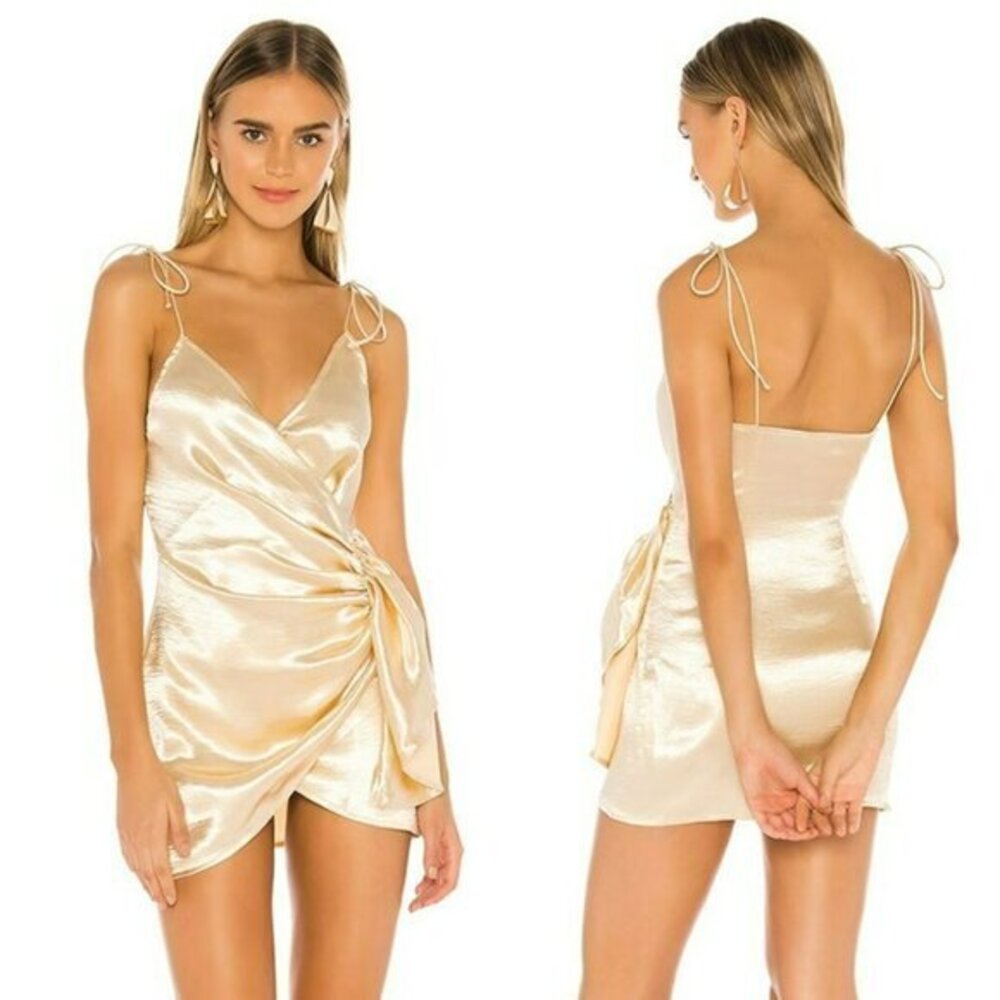 superdown Lennie Wrap Dress - Champagne